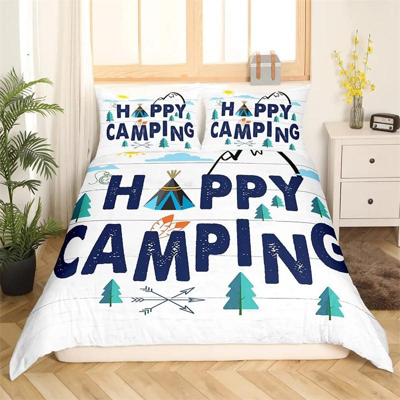 Постільна білизна Happy Camping King, Літня кемпінгова прикраса для ліжка для хлопчика-підлітка, Сімейний комплект підодіяльника в стилі пляжної відпустки 240x220cm 3pcs
Постільна білизна Happy Camping King, Літня кемпінгова прикраса для ліжка для хлопчика-підлітка, Сімейний комплект підодіяльника в стилі пляжної відпустки 240x220cm 3pcs