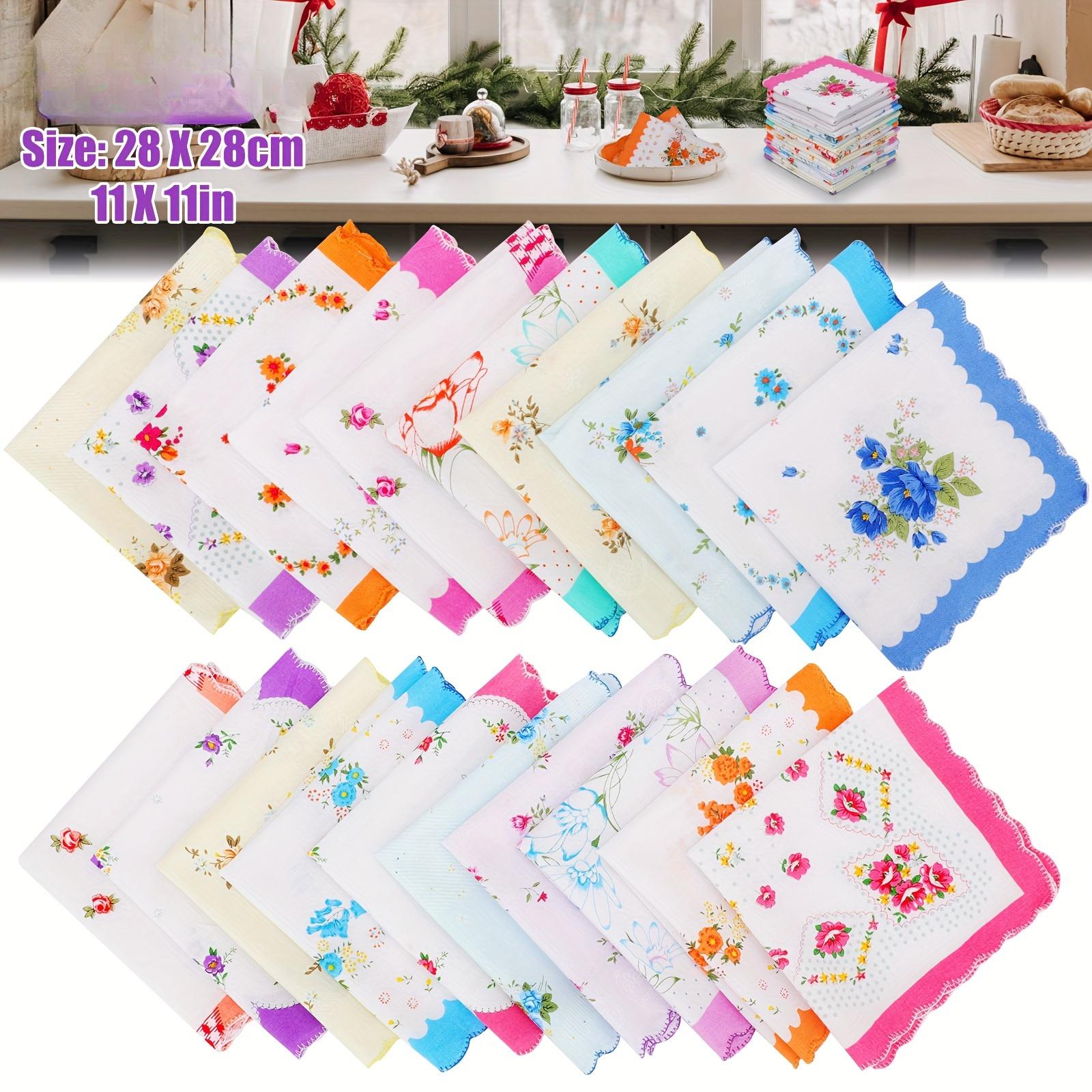 6pcs Vintage Floral Handkerchiefs for Women - Lightweight, Stylish | Pastel Colors, Unique Prints, Scalloped Edge Decor
6pcs Vintage Floral Handkerchiefs for Women - Lightweight, Stylish | Pastel Colors, Unique Prints, Scalloped Edge Decor