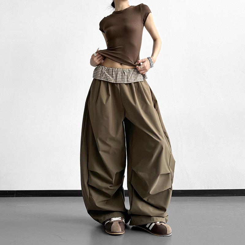 2026 Spring Retro Plaid Patchwork Wide-Leg Pants for Tall Women Extra Large хакі
2026 Spring Retro Plaid Patchwork Wide-Leg Pants for Tall Women Extra Large хакі