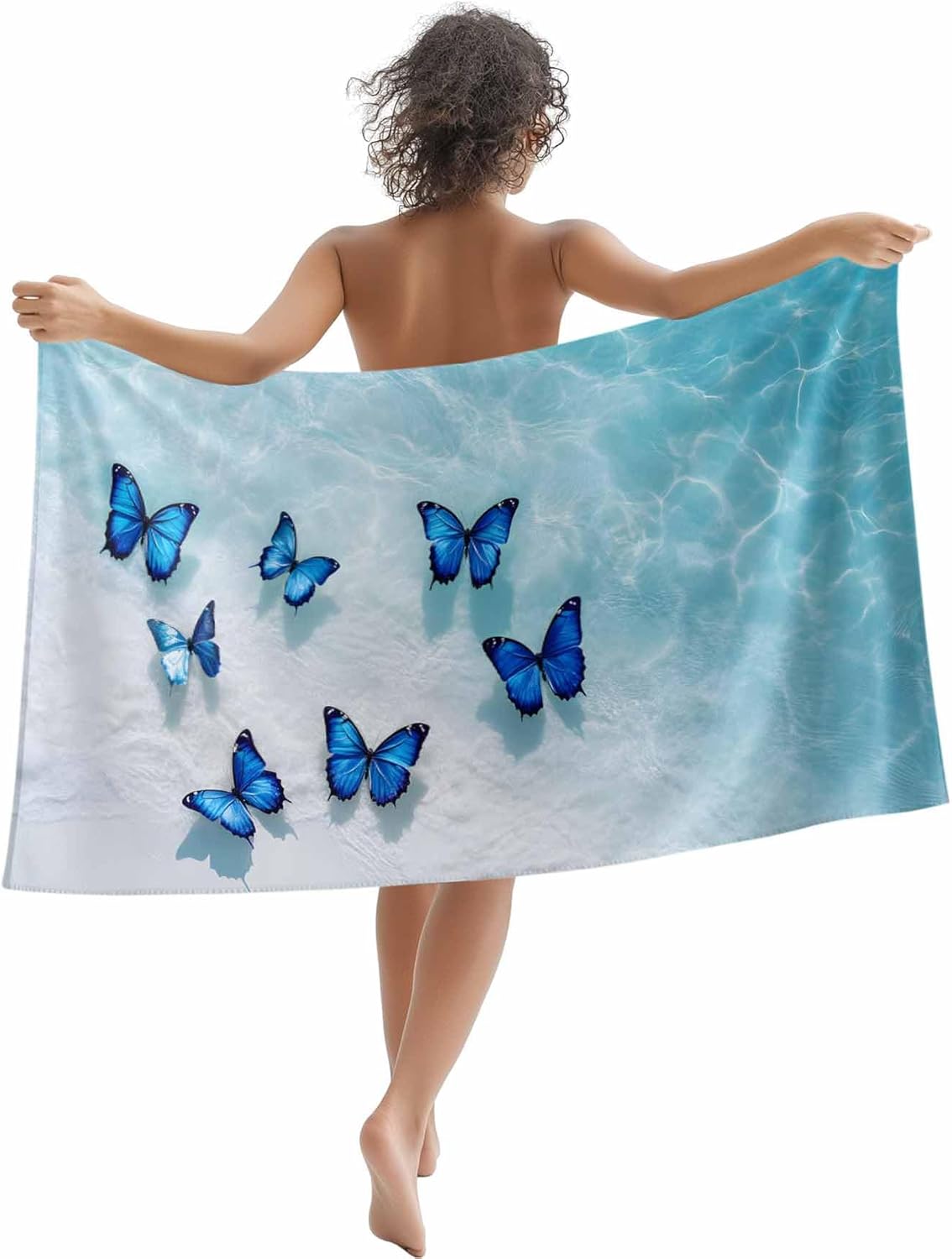 Beach Towel Summer Ocean Beach Microfiber Sand Free Towel, Blue Sky Sea Soft Absorbent Quick Dry Travel Towels for Women Men W30*H60(CM)
Beach Towel Summer Ocean Beach Microfiber Sand Free Towel, Blue Sky Sea Soft Absorbent Quick Dry Travel Towels for Women Men W30*H60(CM)