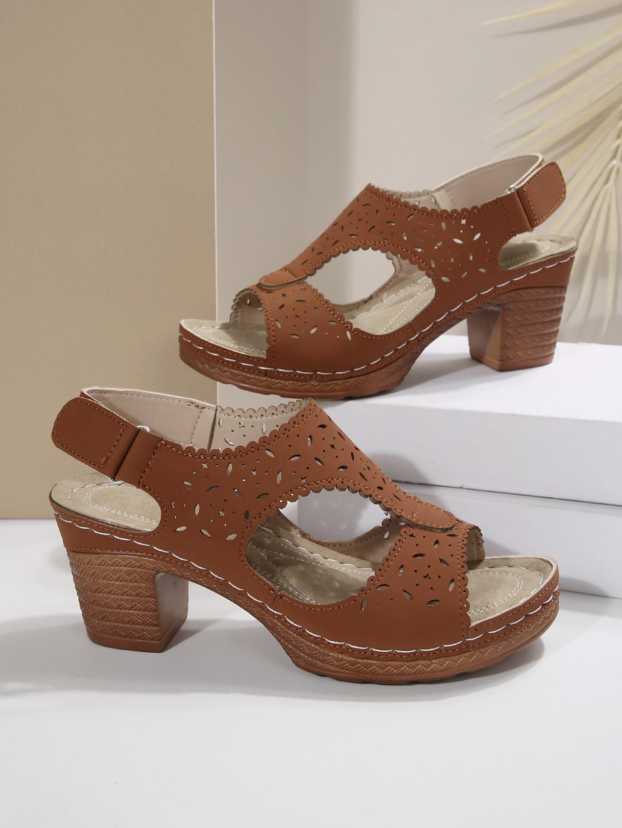 Модные женские римские сандалии с открытым носком размера плюс 43, летняя мода, дышащие и легкие, с ремешком на пряжке и высоким каблуком 36 темно-коричневого
Модные женские римские сандалии с открытым носком размера плюс 43, летняя мода, дышащие и легкие, с ремешком на пряжке и высоким каблуком 36 темно-коричневого