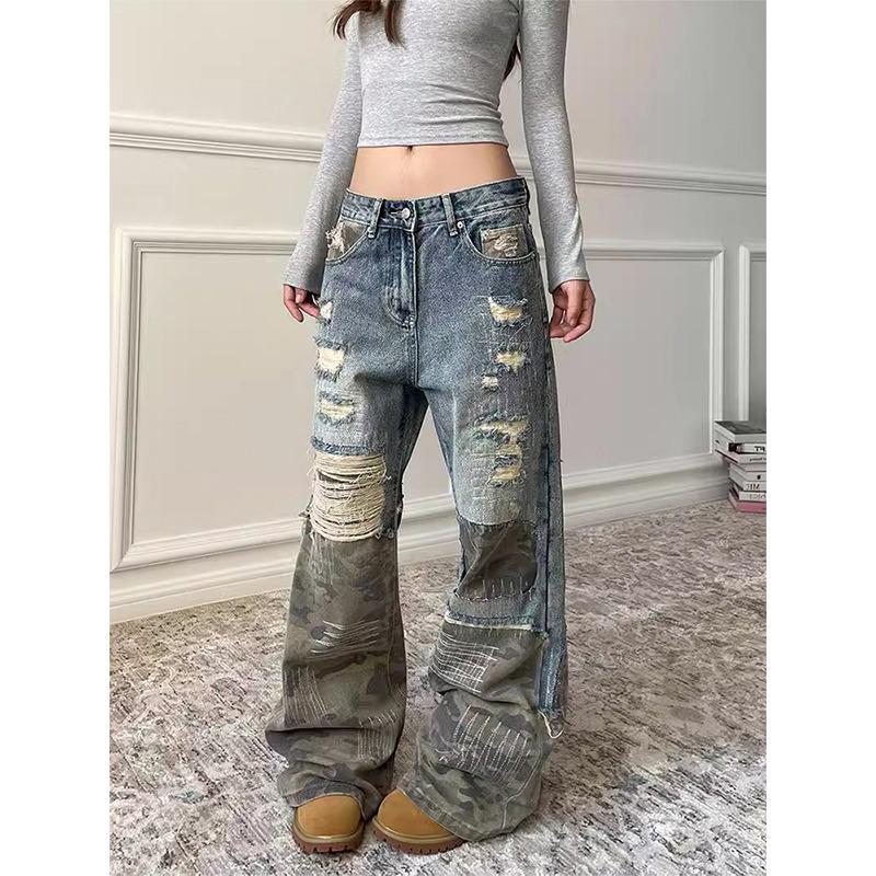 Stylish Unisex Retro Camouflage Distressed Flare Jeans 3XL: Height 155-165CM (150-165 lbs)
Stylish Unisex Retro Camouflage Distressed Flare Jeans 3XL: Height 155-165CM (150-165 lbs)