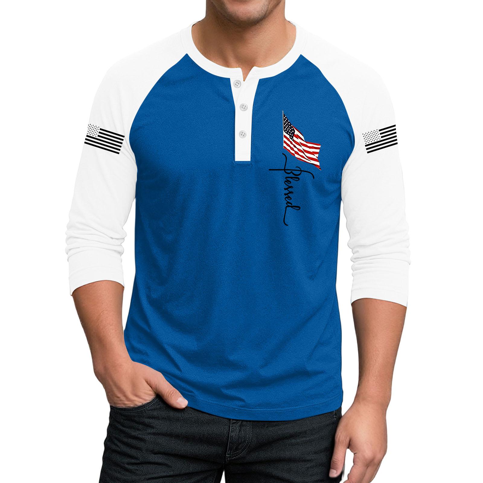 Men s Button-Down Contrast Raglan 3/4 Sleeve Top XL
Men s Button-Down Contrast Raglan 3/4 Sleeve Top XL