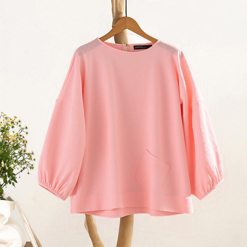 ZANZEA Women Summer Round Neck Solid Color Loose 3/4 Sleeve Blouse S рожевий
ZANZEA Women Summer Round Neck Solid Color Loose 3/4 Sleeve Blouse S рожевий