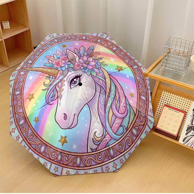Magical Unicorn Rainbow (1) Printed umbrella windproof folding umbrella portable sun and rain umbrella suitable for gifting
Magical Unicorn Rainbow (1) Printed umbrella windproof folding umbrella portable sun and rain umbrella suitable for gifting