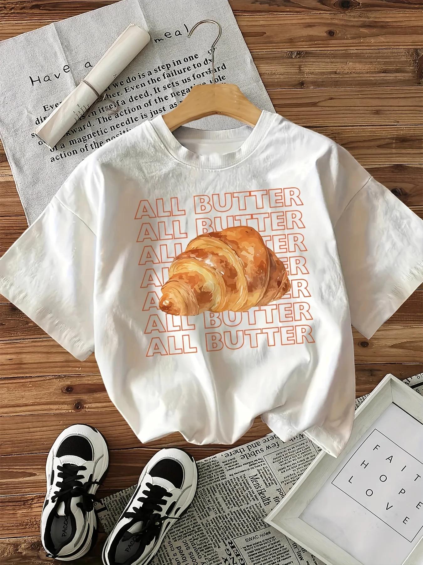 All Butter Graphic Tops Short Sleeve RoundNeck Women Tshirt Vintage Cotton Cute TShirt Fashion Female Clothing Oversize S
All Butter Graphic Tops Short Sleeve RoundNeck Women Tshirt Vintage Cotton Cute TShirt Fashion Female Clothing Oversize S