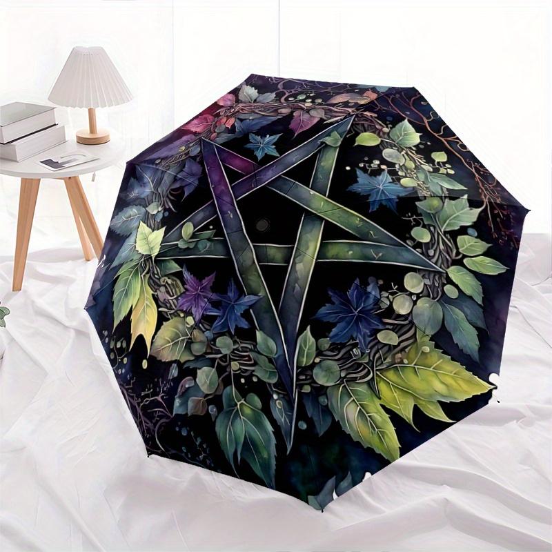 1pc Pentagram Surrounded by Lush Colorful Leaves and Vines Automatic Opening and Closing Umbrella - Lightweight 3-Fold Design, Suitable for Fans,
1pc Pentagram Surrounded by Lush Colorful Leaves and Vines Automatic Opening and Closing Umbrella - Lightweight 3-Fold Design, Suitable for Fans,