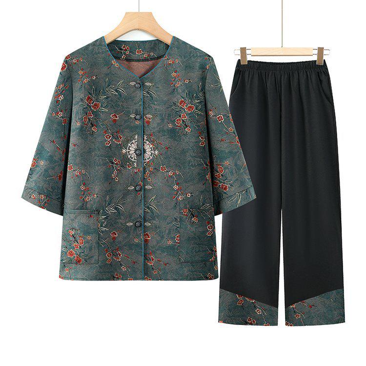 Grandma s Stylish Chinese-Style Half-Sleeve Shirt for Middle-Aged and Elderly Women XL (45-53 kg)
Grandma s Stylish Chinese-Style Half-Sleeve Shirt for Middle-Aged and Elderly Women XL (45-53 kg)