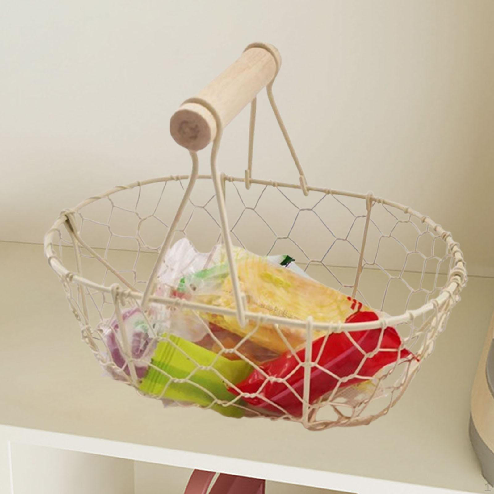 Корзина для яиц с деревянной ручкой для хранения и сбора на кухне белый
Корзина для яиц с деревянной ручкой для хранения и сбора на кухне белый