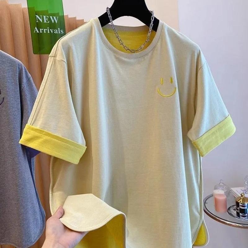 T-shirt Women Embroidery Summer Casual Large Size Loose Round Neck Pullover Short-sleeved Tops L абрикосовий
T-shirt Women Embroidery Summer Casual Large Size Loose Round Neck Pullover Short-sleeved Tops L абрикосовий
