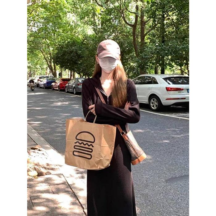 French temperament hooded sweater dress women s autumn and winter new casual and thin dress versatile bottom long skirt 2XL чорний
French temperament hooded sweater dress women s autumn and winter new casual and thin dress versatile bottom long skirt 2XL чорний