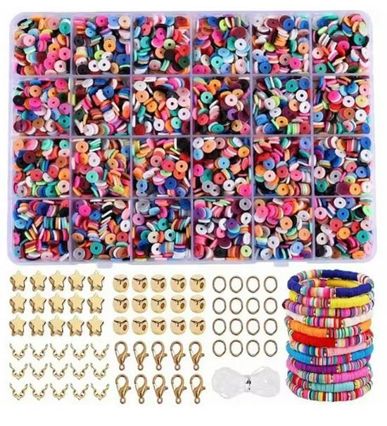 European & American DIY Polymer Clay Bead Bracelet Set - Loose Beads & Stringing Accessories
European & American DIY Polymer Clay Bead Bracelet Set - Loose Beads & Stringing Accessories