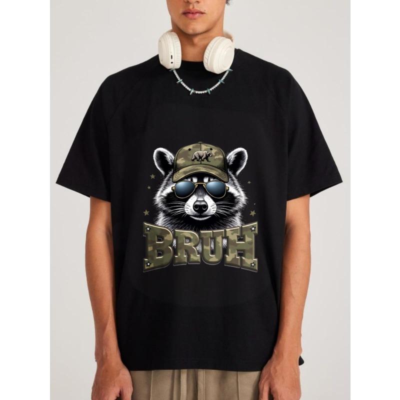 Cotton T Shirt White Raccoon Wearing Camouflage Hat and Sunglasses Bruh Text Print Casual Wear for Men and Women Outdoor Activities Streetwear Fashion XXXXL чёрный
Cotton T Shirt White Raccoon Wearing Camouflage Hat and Sunglasses Bruh Text Print Casual Wear for Men and Women Outdoor Activities Streetwear Fashion XXXXL чёрный