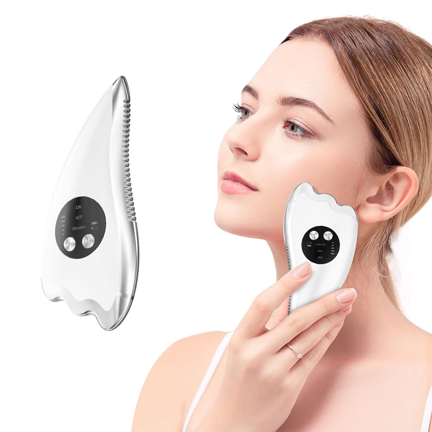 Электрический массажер Гуа Ша для лица, меньший, для лица, 7 USB, 5 уровней интенсивности, День уважения к пожилым людям, белый, массажер, пластина, лицо, нагрев, EMS, микротоки, белый
Электрический массажер Гуа Ша для лица, меньший, для лица, 7 USB, 5 уровней интенсивности, День уважения к пожилым людям, белый, массажер, пластина, лицо, нагрев, EMS, микротоки, белый