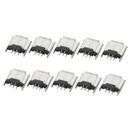10 шт., разъем Micro USB типа B, 180 градусов, DIP, 5 контактов, гнездовой разъем для пайки печатной платы
10 шт., разъем Micro USB типа B, 180 градусов, DIP, 5 контактов, гнездовой разъем для пайки печатной платы
