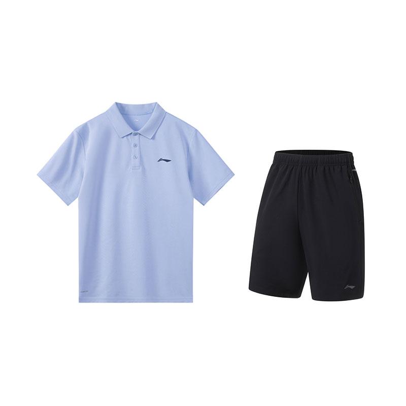 Li-Ning Fashionable Breathable Polo Shirt Comfortable Versatile Five-Point Pants Casual Sports Suit Men suit Sky-Blue Black W511-5+U683-6 S
Li-Ning Fashionable Breathable Polo Shirt Comfortable Versatile Five-Point Pants Casual Sports Suit Men suit Sky-Blue Black W511-5+U683-6 S