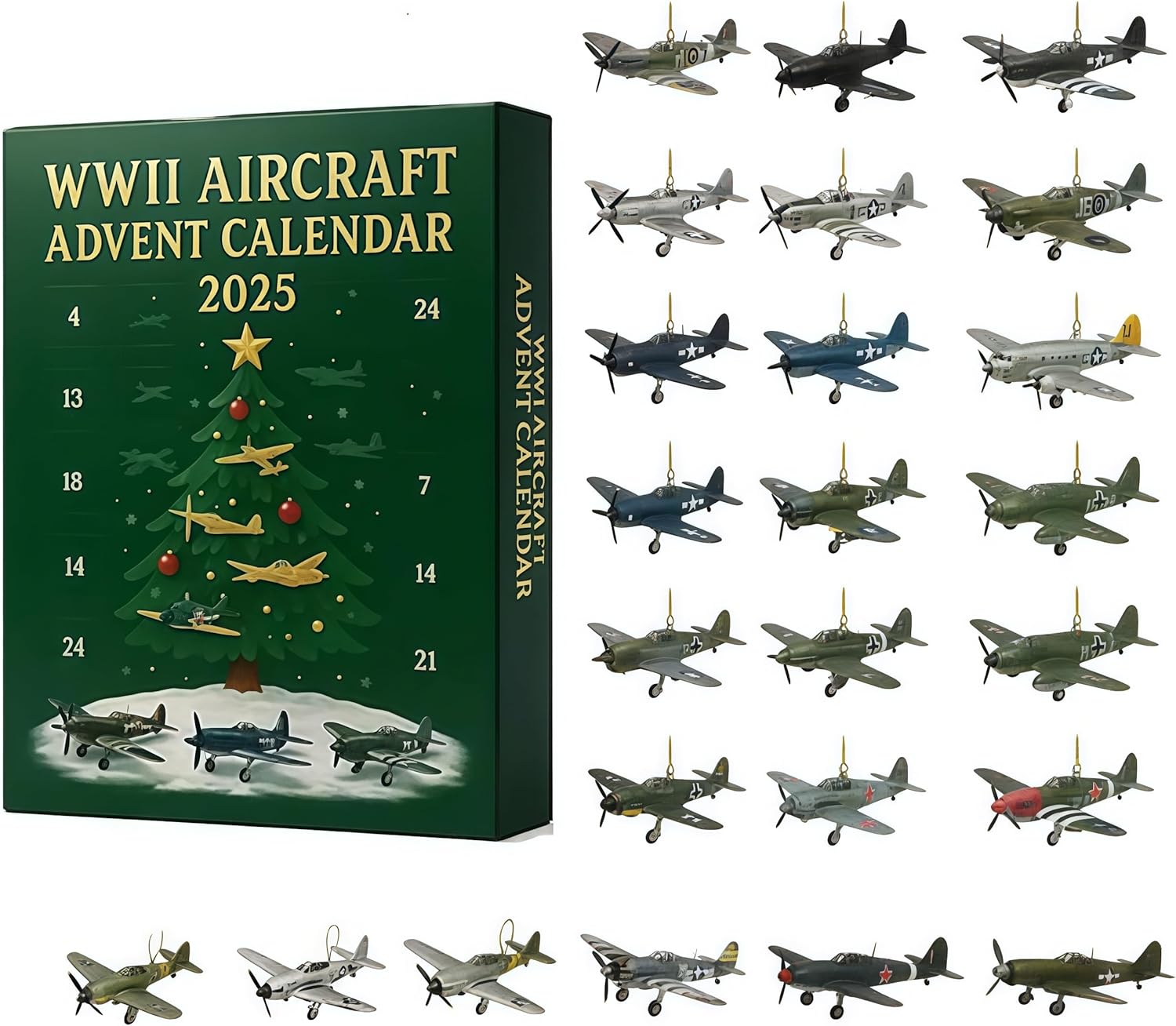 Wwii Model Plane Collection Meticulously Crafted Wwii Warbirds Advent Calendar Wwii Fighter Plane Miniatures Historical зелёный
Wwii Model Plane Collection Meticulously Crafted Wwii Warbirds Advent Calendar Wwii Fighter Plane Miniatures Historical зелёный
