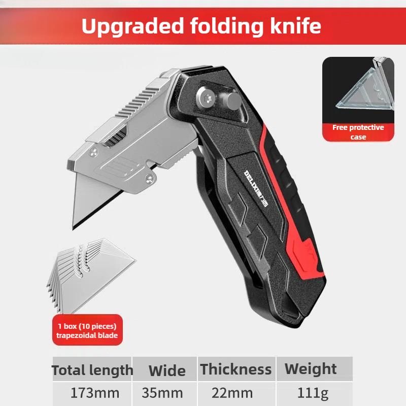 Folding Utility Knife Paper Wallpaper Cutting Tools Portable Multi-purpose Rapezoidal Horn Blade Knife Household Stripping Tools
Folding Utility Knife Paper Wallpaper Cutting Tools Portable Multi-purpose Rapezoidal Horn Blade Knife Household Stripping Tools