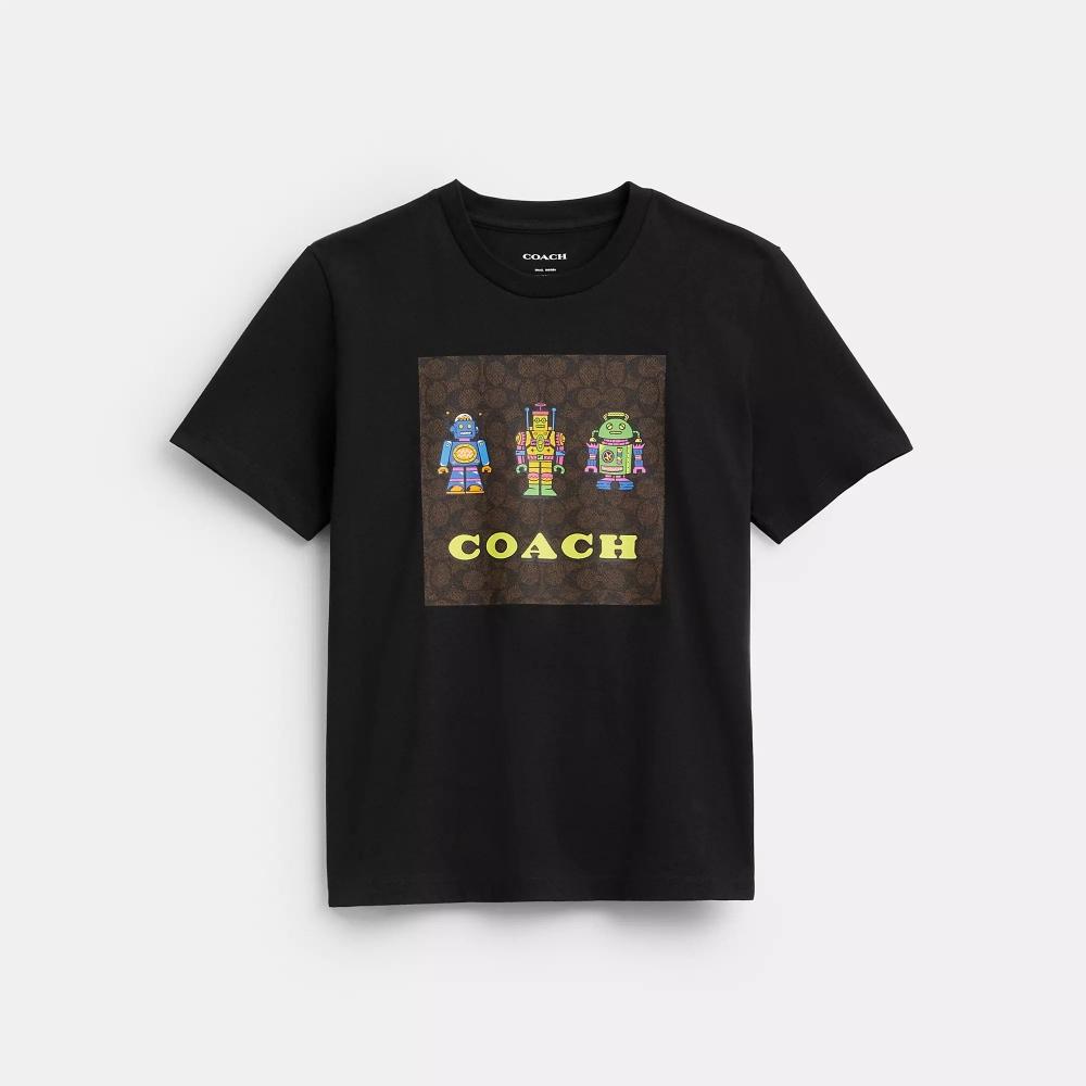 Coach Cosmic Coach RoboT PrInT SignaTure Square T shirT In Organic coTTon Black XSmall
Coach Cosmic Coach RoboT PrInT SignaTure Square T shirT In Organic coTTon Black XSmall