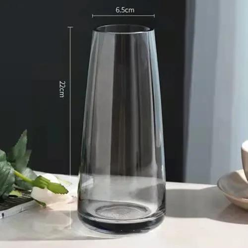 Высокая прозрачная ваза Коричневая ваза Янтарные стеклянные вазы Высокая серая стеклянная ваза Прозрачные вазы для домашнего офиса Декор Цветные вазы