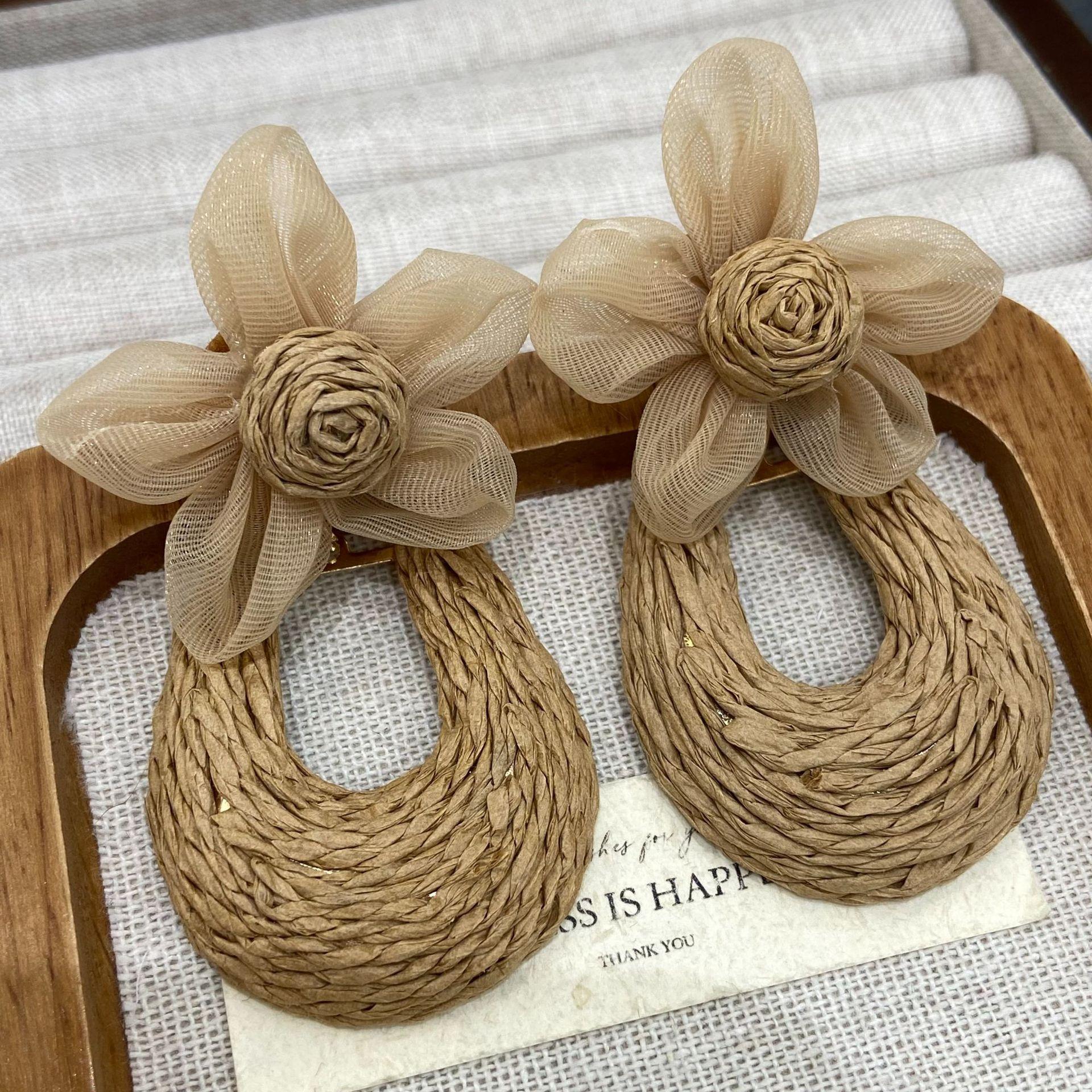 New Flower Raffia Earrings Wish Bohemian Summer Beach Woven Flower Earrings светло-коричневого
New Flower Raffia Earrings Wish Bohemian Summer Beach Woven Flower Earrings светло-коричневого