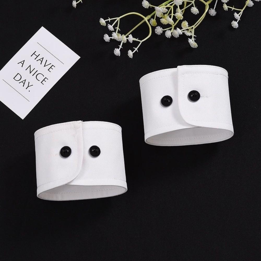 Elegant White Black False Wrist Cuffs Detachable Black Button False Collars Costume Accessory Polyester Shirt False Simple Cuffs
Elegant White Black False Wrist Cuffs Detachable Black Button False Collars Costume Accessory Polyester Shirt False Simple Cuffs