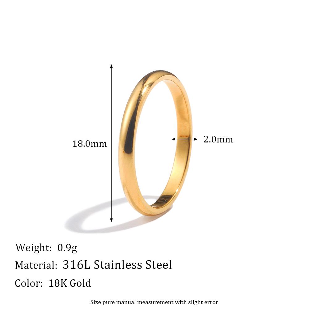 Size 5-10 Waterproof Stainless Steel Ring Gold Plated Silver Color 2mm 4mm 6mm Basics Rings For Men Women Stackable Rings 5
Size 5-10 Waterproof Stainless Steel Ring Gold Plated Silver Color 2mm 4mm 6mm Basics Rings For Men Women Stackable Rings 5