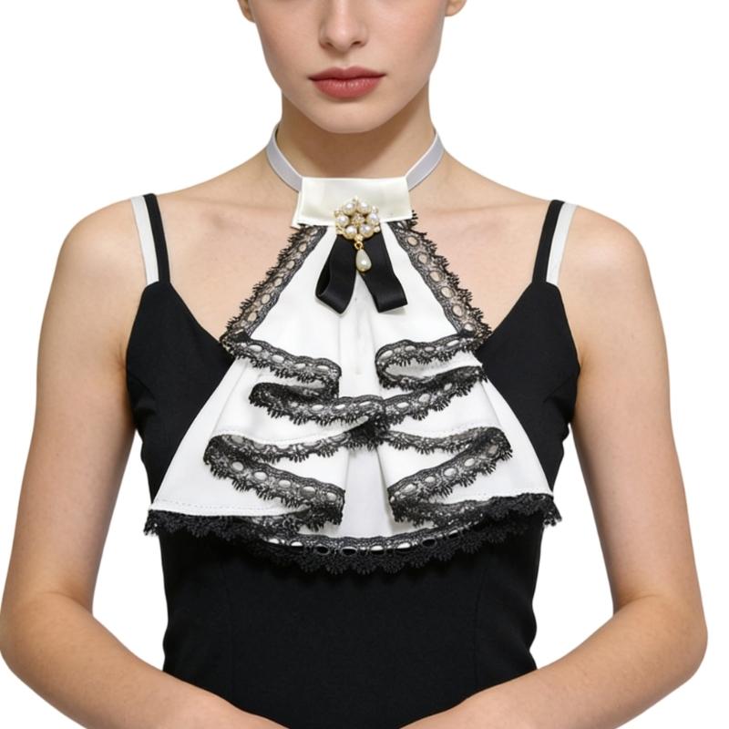 Elegant Detachable Lace Collar With Multilayer Lace Design Decorative Neck Collar for Shirt Layering And Business Event белый
Elegant Detachable Lace Collar With Multilayer Lace Design Decorative Neck Collar for Shirt Layering And Business Event белый