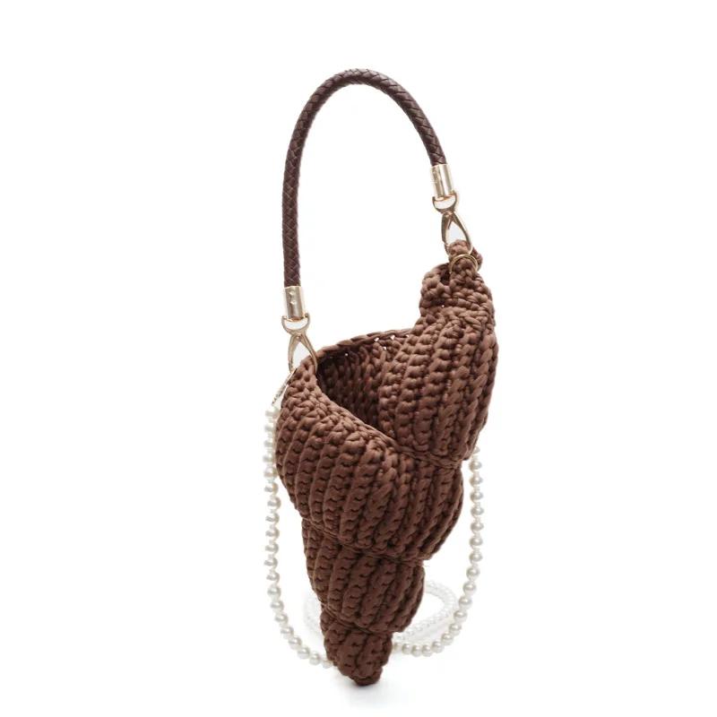 Fashion Hand-woven Conch Shell Bag Luxury Pearl Chain Crossbody Bag High-quality Beach Holiday Bags Women Cute Seashell Handbag
Fashion Hand-woven Conch Shell Bag Luxury Pearl Chain Crossbody Bag High-quality Beach Holiday Bags Women Cute Seashell Handbag