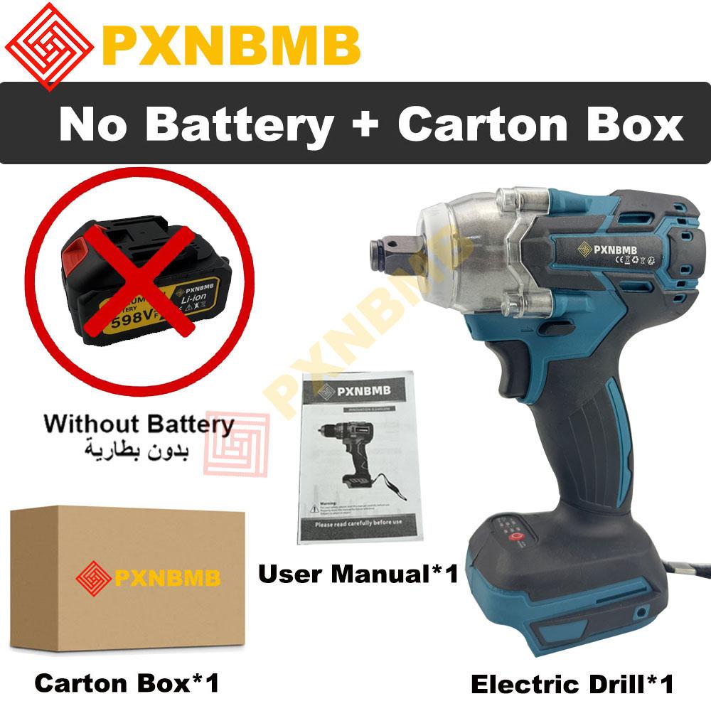 PXNBMB 350N.m Brushless Electric Impact Wrench 1/2 Inch Cordless Wrench Car Repair Socket Power Tool for Makita 18V Battery Pin
PXNBMB 350N.m Brushless Electric Impact Wrench 1/2 Inch Cordless Wrench Car Repair Socket Power Tool for Makita 18V Battery Pin