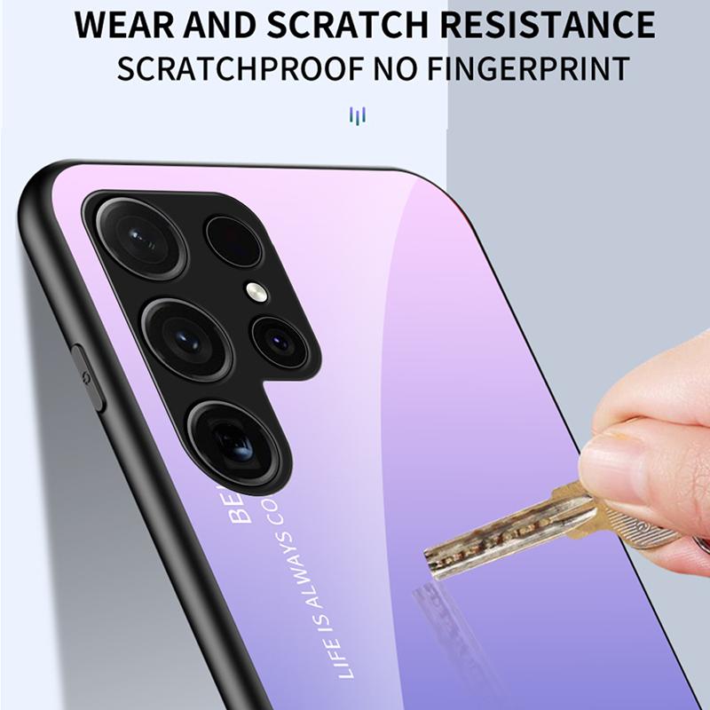For Samsung Galaxy S24 Ultra Tempered Glass Case PC+TPU Protective Phone Cover Gradient Yellow
For Samsung Galaxy S24 Ultra Tempered Glass Case PC+TPU Protective Phone Cover Gradient Yellow