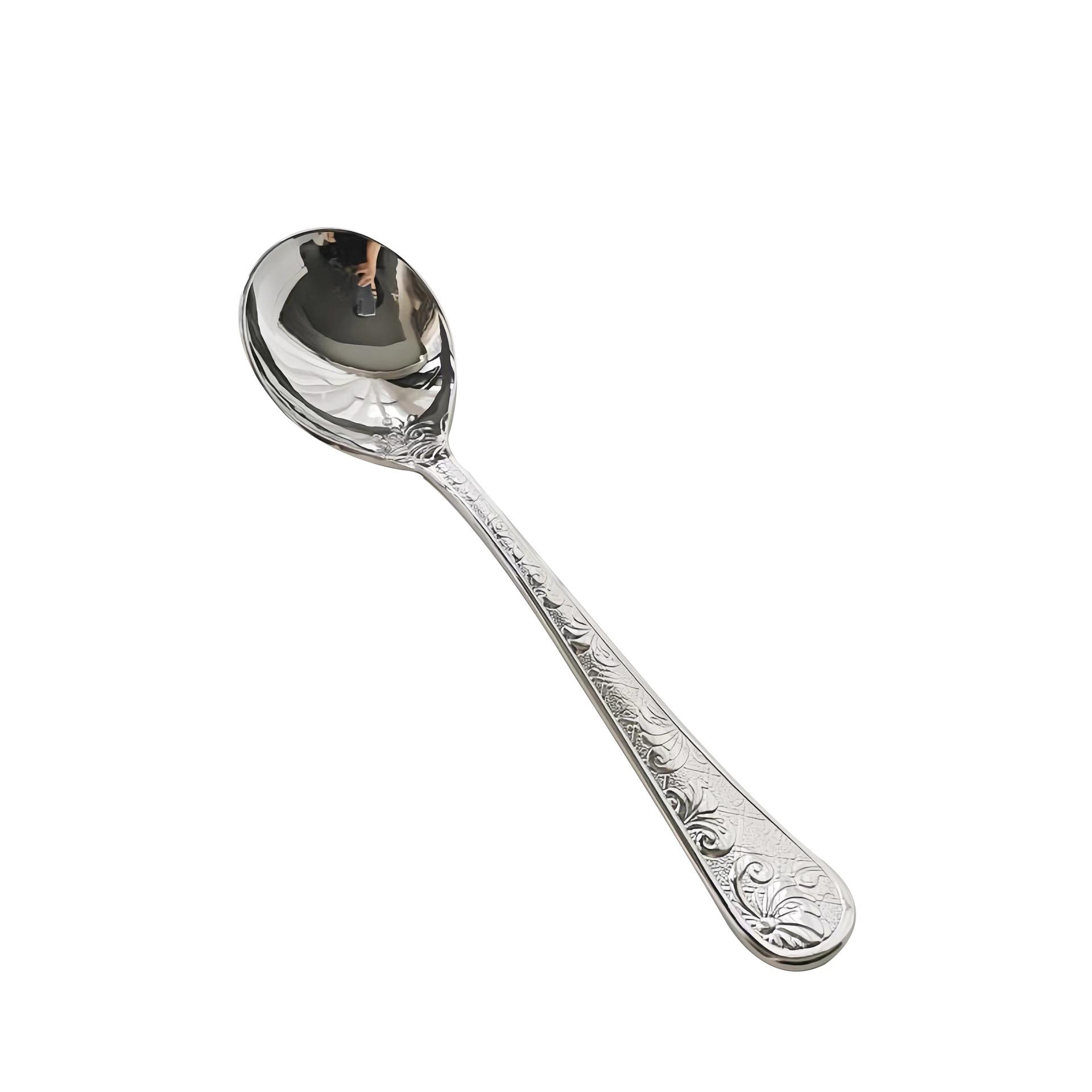 304 Stainless Steel Court Spoons Kitchen Food-grade Long-handled Round Spoons for Eating High-end and Exquisite Household Scoop
304 Stainless Steel Court Spoons Kitchen Food-grade Long-handled Round Spoons for Eating High-end and Exquisite Household Scoop