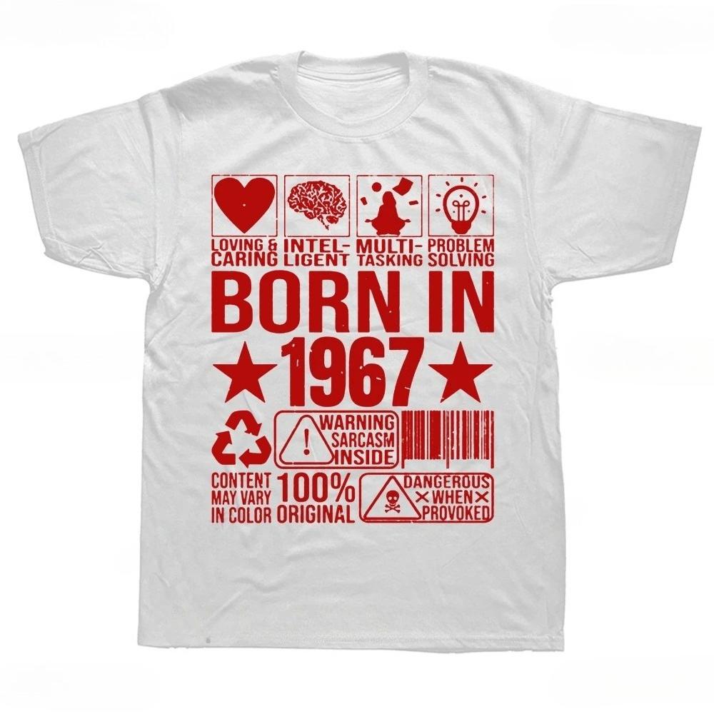 Hot Sale Born in 1967 Warning Label Barcode Graphic T Shirts Streetwear Short Sleeve Summer Style Women Clothing Harajuku Tees S
Hot Sale Born in 1967 Warning Label Barcode Graphic T Shirts Streetwear Short Sleeve Summer Style Women Clothing Harajuku Tees S