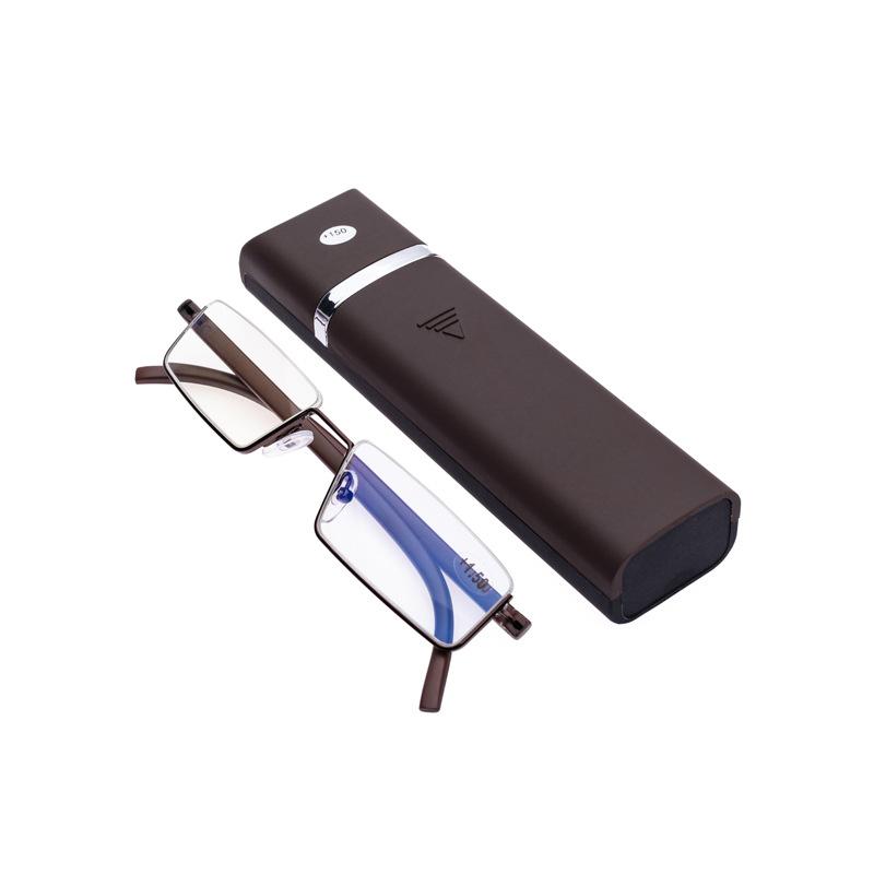 Металлические очки для чтения с защитой от синего света, мужские полукадровые очки по рецепту, мужские очки TR90 с футляром, очки +1,75 250
Металлические очки для чтения с защитой от синего света, мужские полукадровые очки по рецепту, мужские очки TR90 с футляром, очки +1,75 250