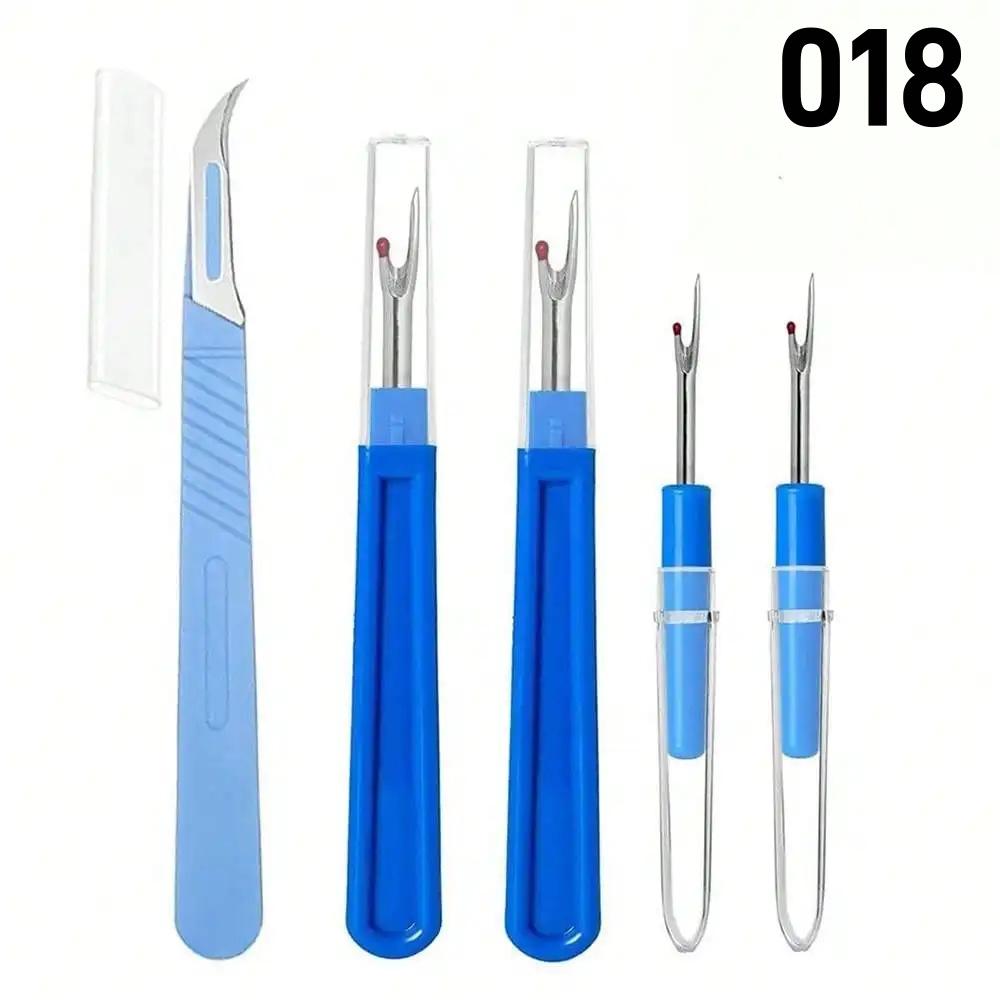 5PCS Sewing Seam Ripper Kit Sewing Accessories Blue Plastic Handle Sharp Seam Stitch Ripper for Hand Embroidery Thread Removal
5PCS Sewing Seam Ripper Kit Sewing Accessories Blue Plastic Handle Sharp Seam Stitch Ripper for Hand Embroidery Thread Removal