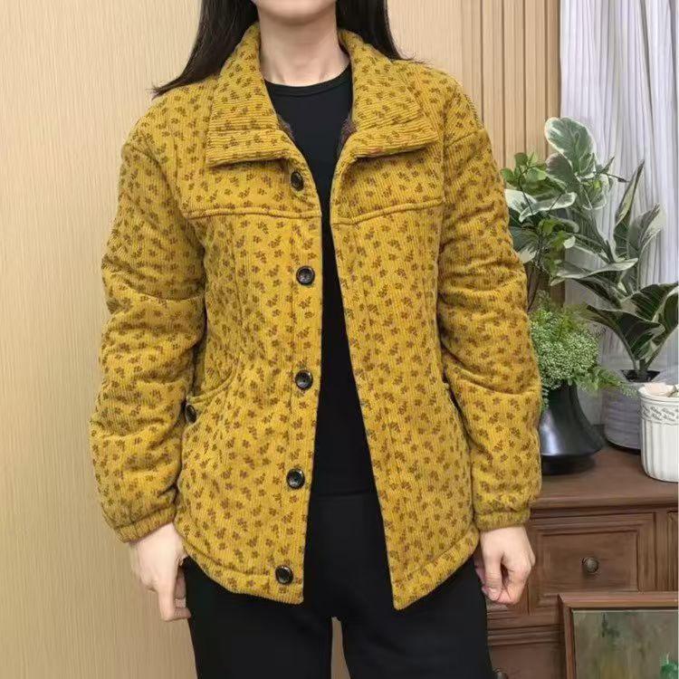 2025 Autumn/Winter Floral Lapel Jacket for Middle-Aged & Elderly Women with Large Pockets 3XL (recommended 120-135 jin) жёлтый
2025 Autumn/Winter Floral Lapel Jacket for Middle-Aged & Elderly Women with Large Pockets 3XL (recommended 120-135 jin) жёлтый