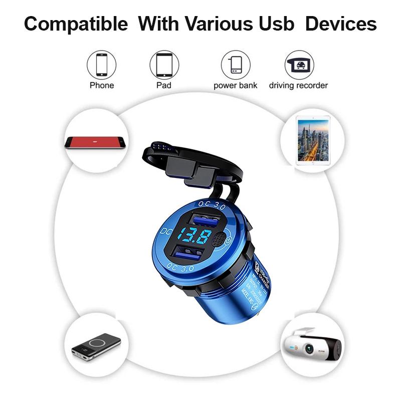 Быстрая зарядка 3,0, двойная USB-разъем для автомобильного зарядного устройства, водонепроницаемая 12 В/24 В, QC3.0, USB-разъем для быстрого зарядного устройства, розетка с сенсорным переключателем красный
Быстрая зарядка 3,0, двойная USB-разъем для автомобильного зарядного устройства, водонепроницаемая 12 В/24 В, QC3.0, USB-разъем для быстрого зарядного устройства, розетка с сенсорным переключателем красный