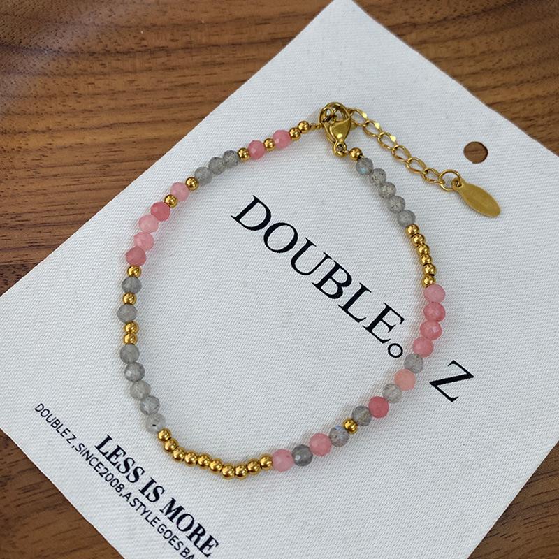 Minimalist Natural Rhodochrosite Beaded Bracelet in Dusty Rose - Perfect Sweet Bestie Gift
Minimalist Natural Rhodochrosite Beaded Bracelet in Dusty Rose - Perfect Sweet Bestie Gift