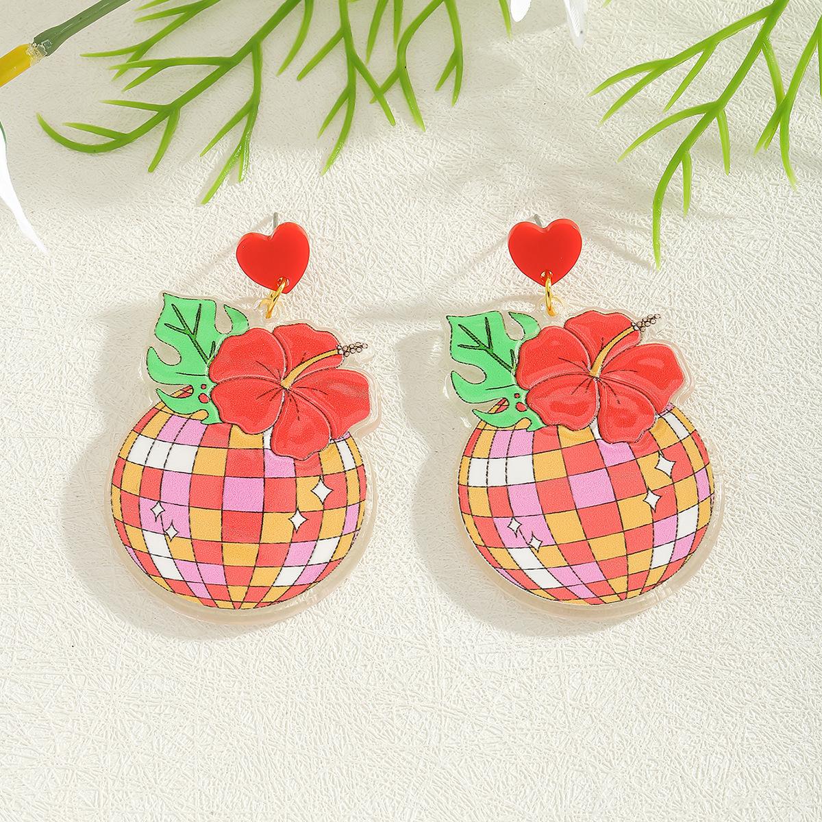European and American summer wind cartoon flower plate earrings colorful love round resin earrings daily leisure wind
European and American summer wind cartoon flower plate earrings colorful love round resin earrings daily leisure wind