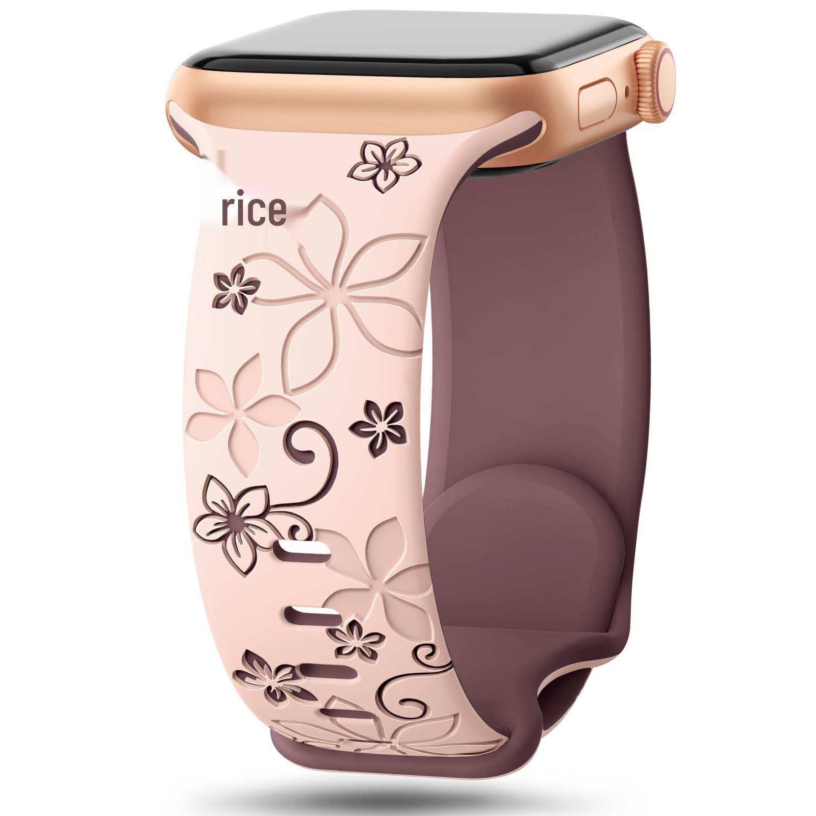 Силиконовый ремешок Bauhinia с цветочным лазерным гравированием для Apple Watch 42/44/45/49mm
Силиконовый ремешок Bauhinia с цветочным лазерным гравированием для Apple Watch 42/44/45/49mm