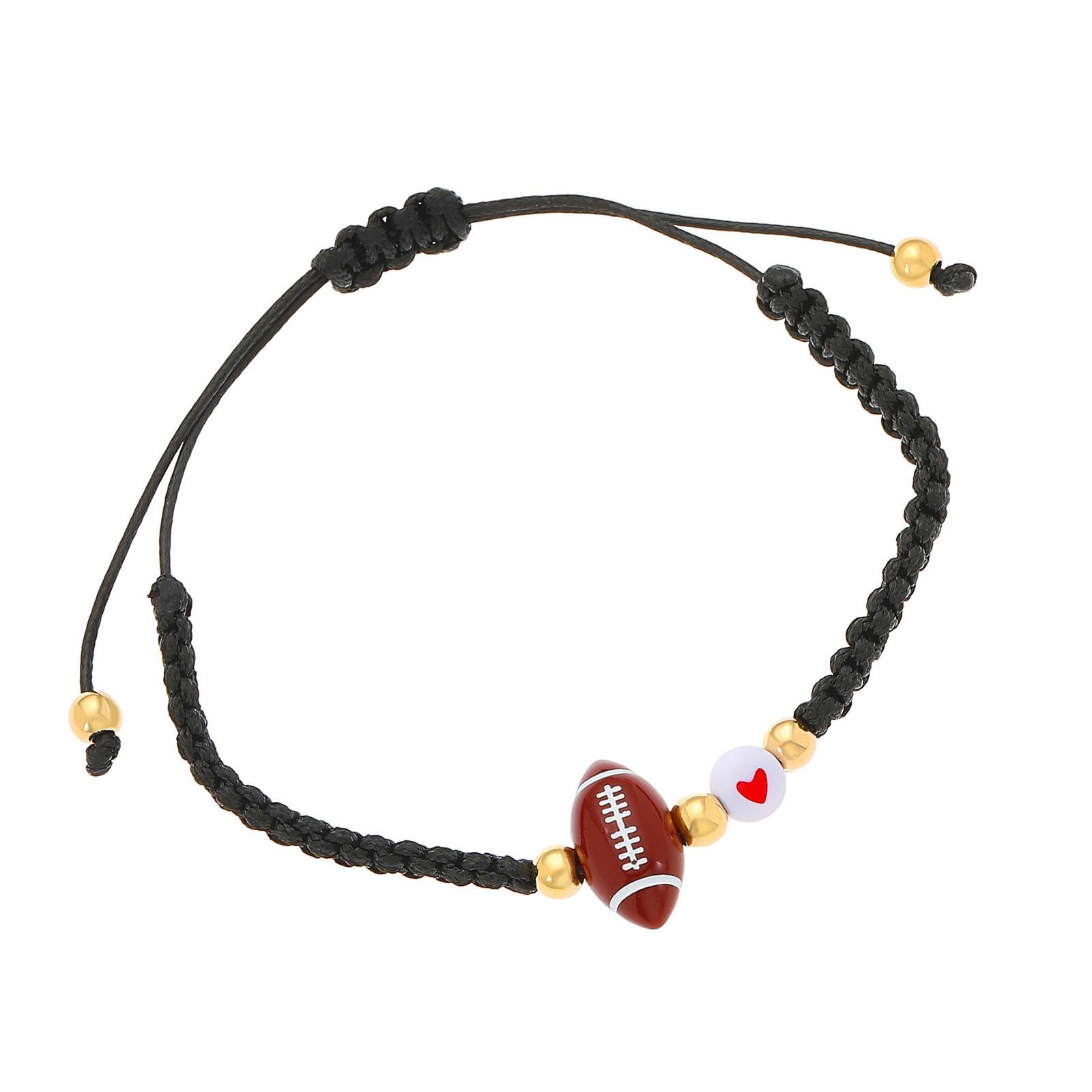 Регулируемый спортивный браслет с дизайном бусин в виде футбола, регби, тенниса. Универсальная спортивная цепочка на руку для мужчин и женщин. 3
Регулируемый спортивный браслет с дизайном бусин в виде футбола, регби, тенниса. Универсальная спортивная цепочка на руку для мужчин и женщин. 3