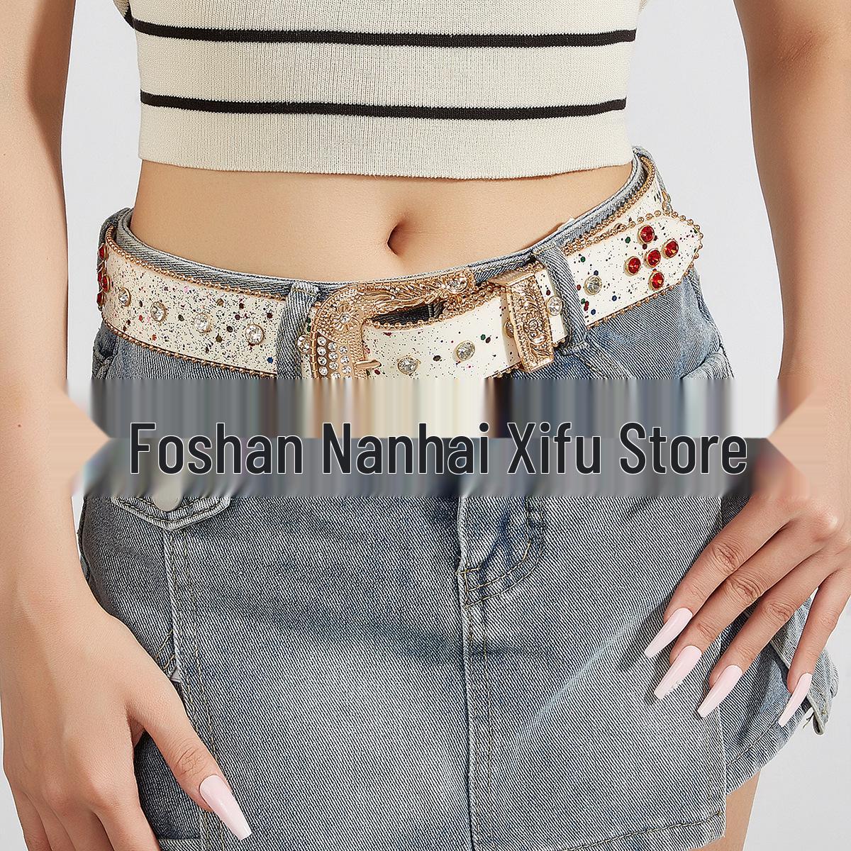 Colorful Rhinestone Women s Fashion Belt - Versatile Sequin Waist Accessory for Jeans 105 cm
Colorful Rhinestone Women s Fashion Belt - Versatile Sequin Waist Accessory for Jeans 105 cm