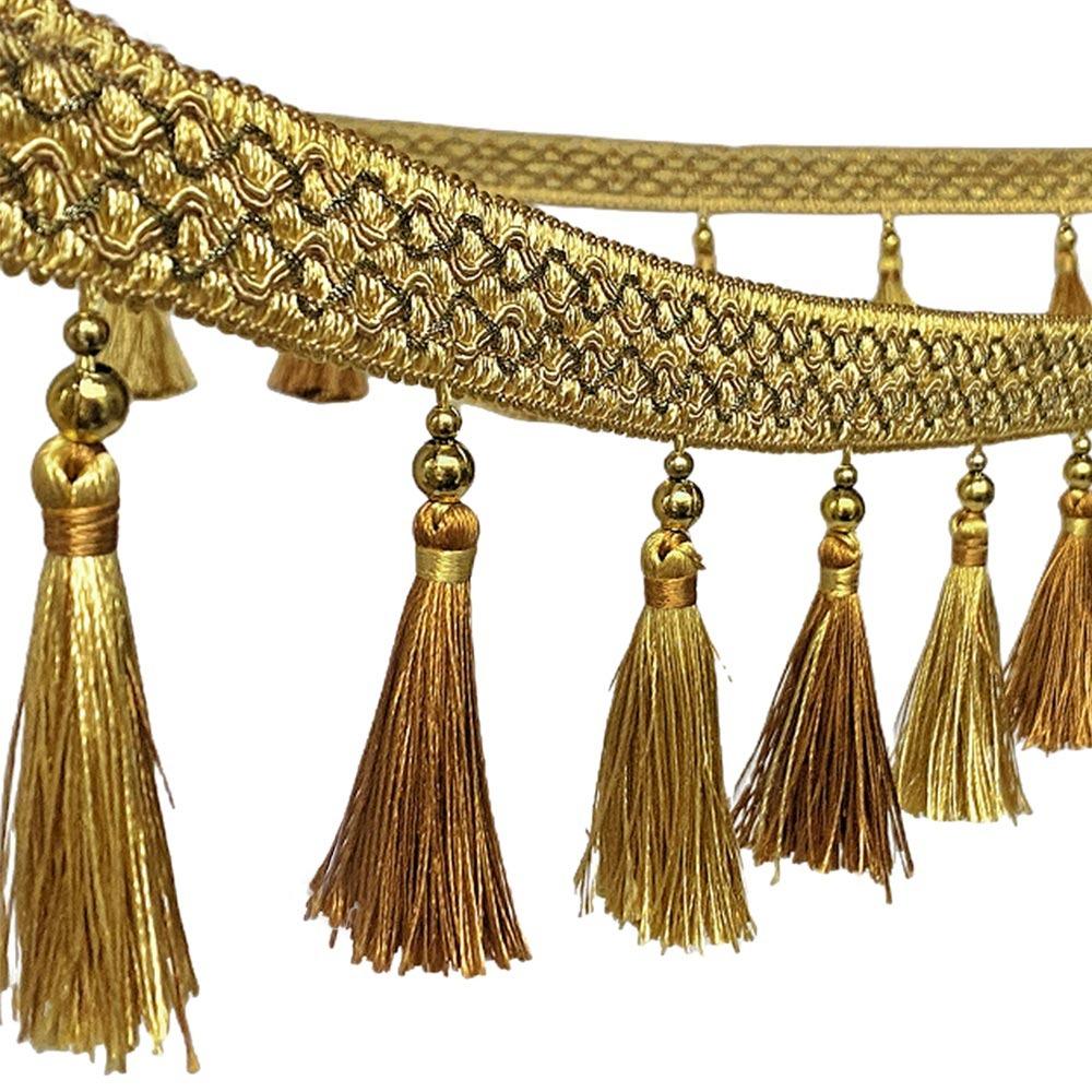 12M with Hanging Tassel Tassel Lace Trim Woven Texture Craft Making Chain Tassel Ribbon Fringe Accessories Lace Trim Ribbon (Gold,Length 12m) золотий
12M with Hanging Tassel Tassel Lace Trim Woven Texture Craft Making Chain Tassel Ribbon Fringe Accessories Lace Trim Ribbon (Gold,Length 12m) золотий