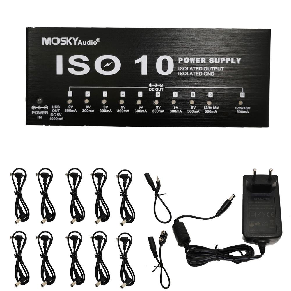 MOSKYAudio ISO10 Low-Noise Isolated Instrument Effects Pedal Power Supply
MOSKYAudio ISO10 Low-Noise Isolated Instrument Effects Pedal Power Supply