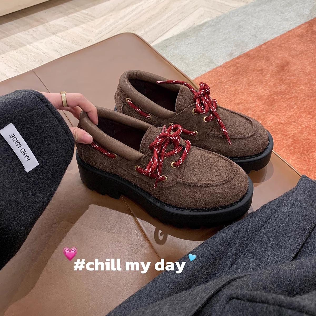 Cowhide version~ lace-up thick heel thick-soled derby single shoes to increase the height of small leather shoes for women 35
Cowhide version~ lace-up thick heel thick-soled derby single shoes to increase the height of small leather shoes for women 35