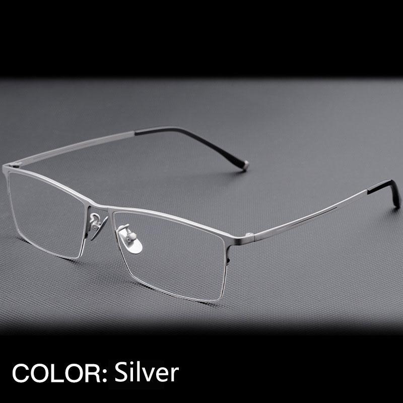 Men Pure Titanium Ultra-Light Eyeglasses Frame Myopia Hyperopia Half Frame Optical Prescription Glasses Frame срібний
Men Pure Titanium Ultra-Light Eyeglasses Frame Myopia Hyperopia Half Frame Optical Prescription Glasses Frame срібний