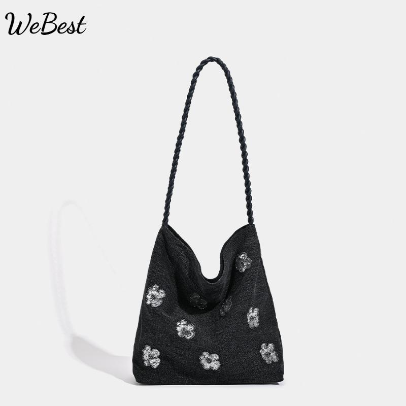 2025 New Tote Bag Cowboy Bag Black Simple Sequin Decoration Braided Shoulder Bag Fashion Women s Bag чёрный
2025 New Tote Bag Cowboy Bag Black Simple Sequin Decoration Braided Shoulder Bag Fashion Women s Bag чёрный