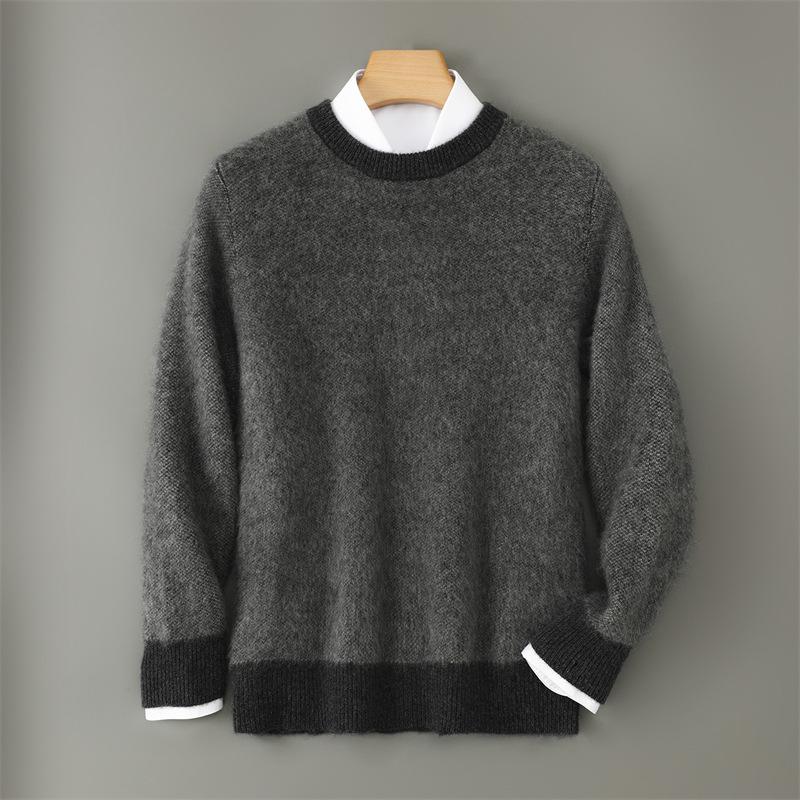 Men s Autumn Winter Thick Pure Wool Jacquard Sweater - Round Neck, Solid Color, Business Casual Cashmere Base Layer L темно-сірий
Men s Autumn Winter Thick Pure Wool Jacquard Sweater - Round Neck, Solid Color, Business Casual Cashmere Base Layer L темно-сірий