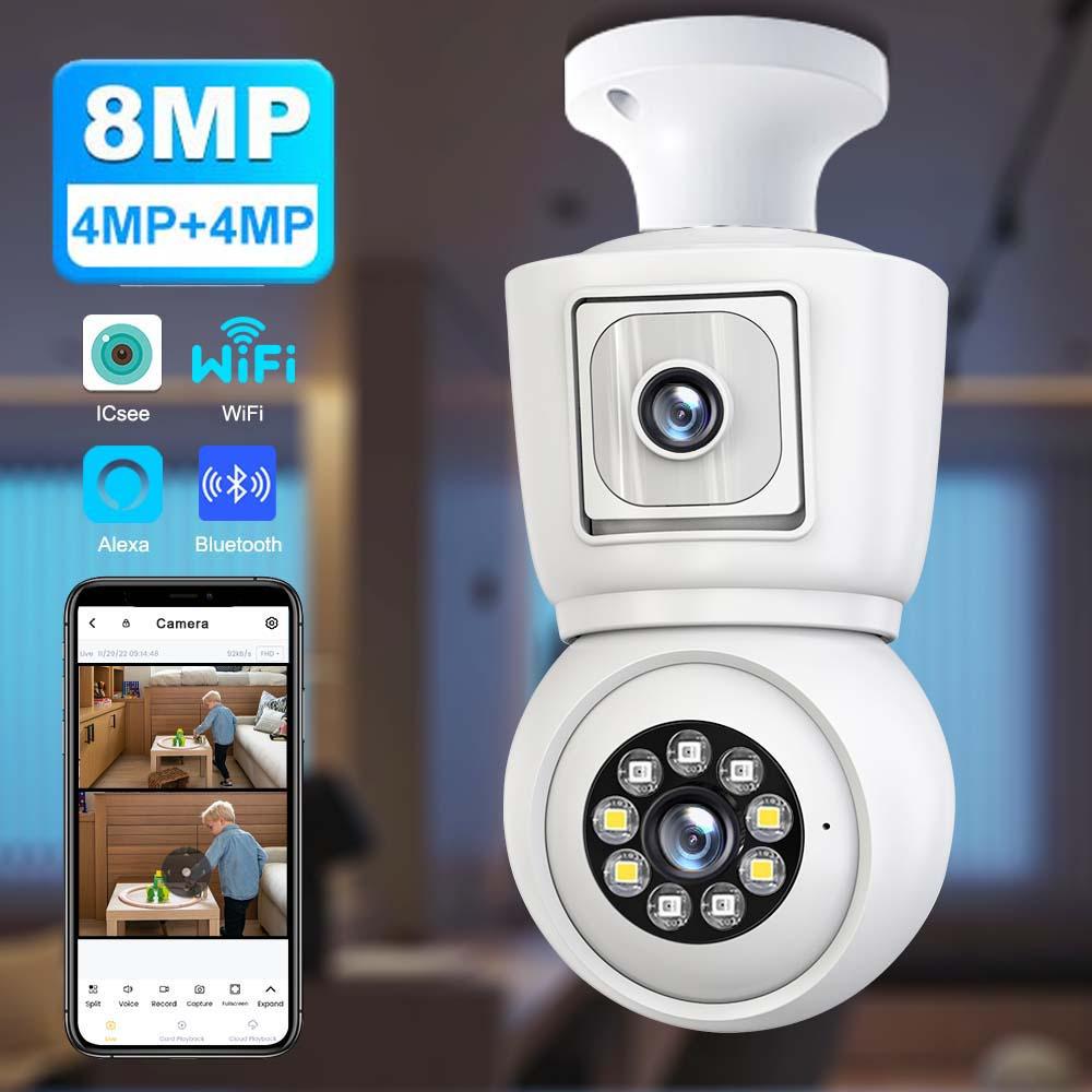 4K 8MP лампа E27 об єктив Подвійний екран Wi-Fi Камера спостереження Автоматичне відстеження Безпека Захист Радіоняня Alexa ICsee 8MP camera
4K 8MP лампа E27 об єктив Подвійний екран Wi-Fi Камера спостереження Автоматичне відстеження Безпека Захист Радіоняня Alexa ICsee 8MP camera
