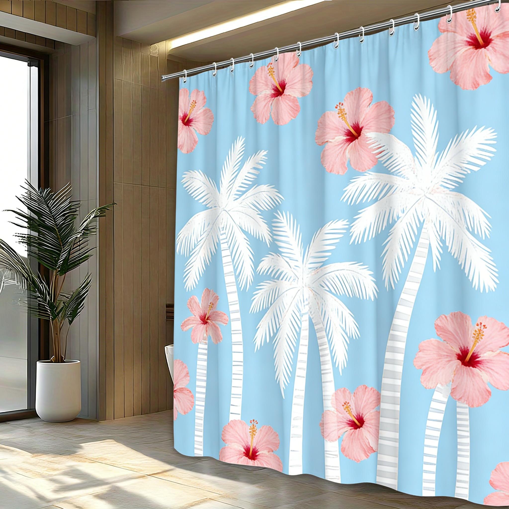Tropical Sunset Palm Trees & Pink Plumeria Flowers Waterproof Shower Curtain For Bathroom Decor W60H190(CM)-1 Pcs
Tropical Sunset Palm Trees & Pink Plumeria Flowers Waterproof Shower Curtain For Bathroom Decor W60H190(CM)-1 Pcs